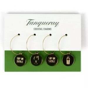 TANQUERAY Golden Cocktail Charms Stemmed Drink Glassware Wine Glass Accessory